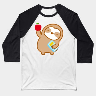 Cute Back to School Teacher Sloth Baseball T-Shirt